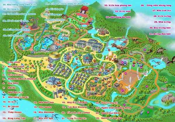bản đồ tour du lịch núi thần tài