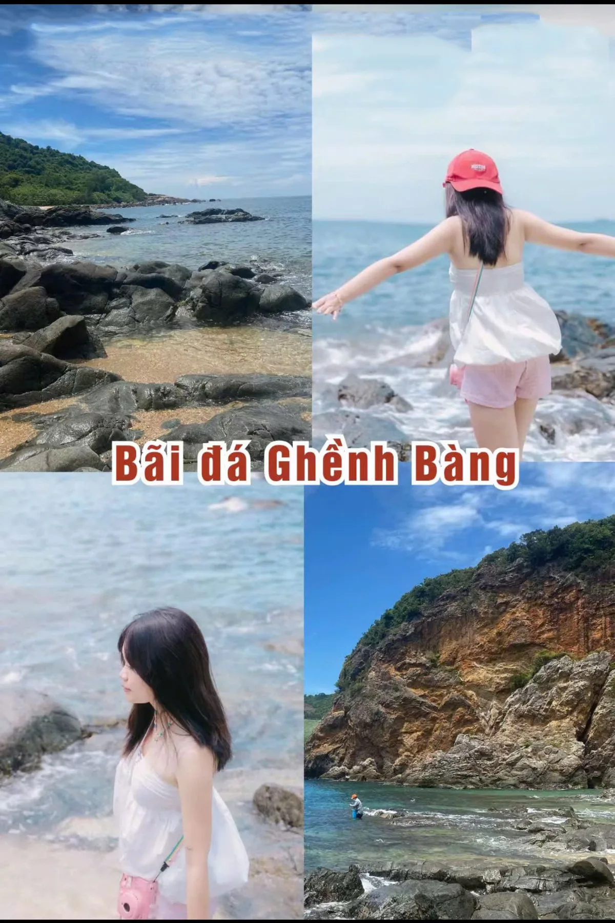 Best rocky beaches in Da Nang Ghenh Bang coastal cliff
