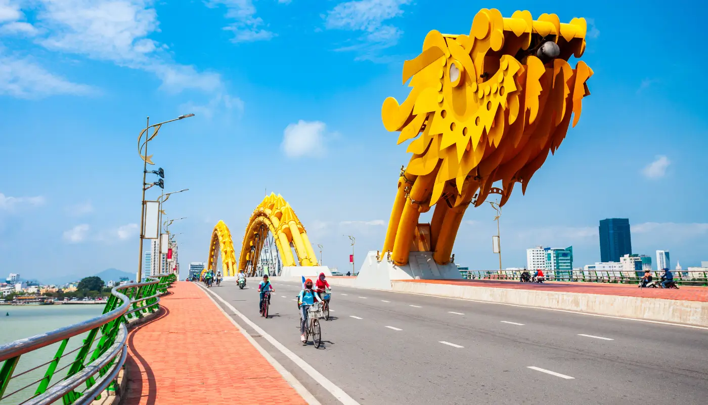 Dragon Bridge Da Nang city center landmark stopover