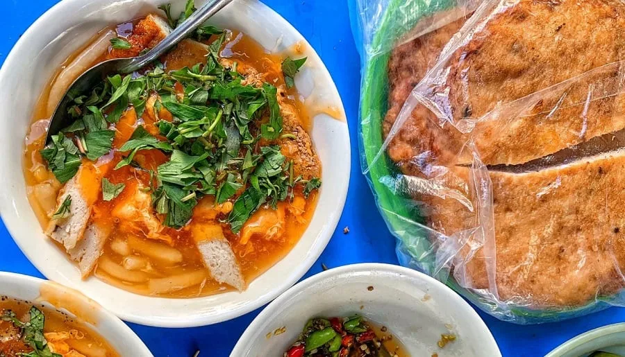 best banh canh in Da Nang Banh Canh Nam Pho royal red-orange broth
