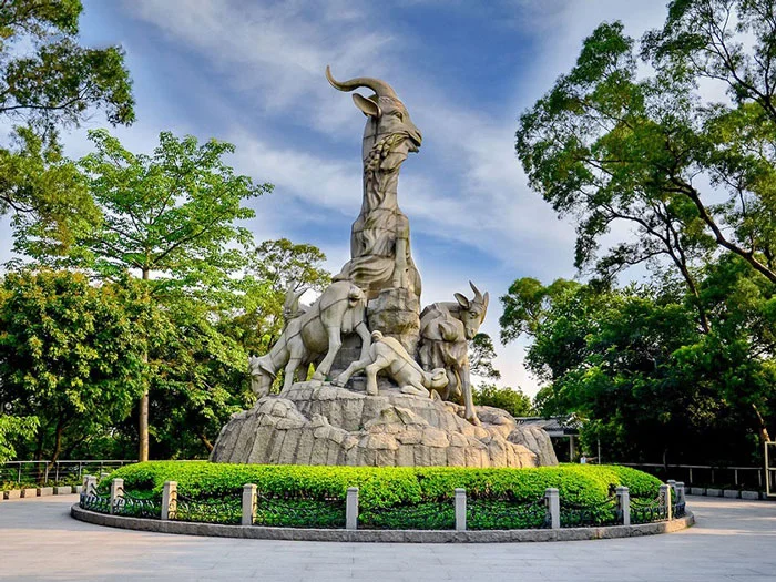 Công viên Việt Tú Quảng Châu tượng Ngũ Dương biểu tượng ngàn năm phồn hoa của thành phố