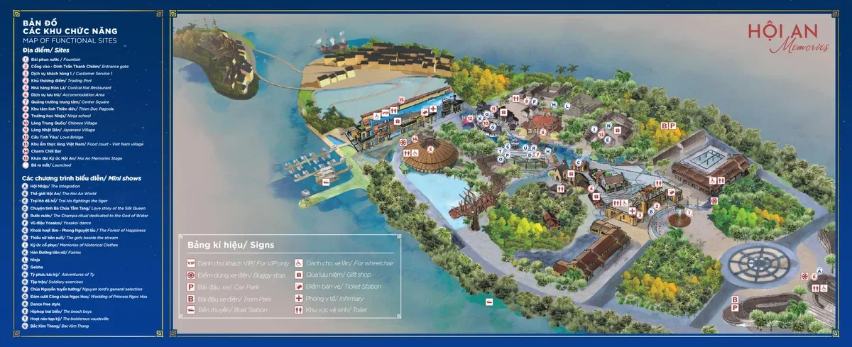 hoi an impression theme park master map minishow performance venues and craft villages