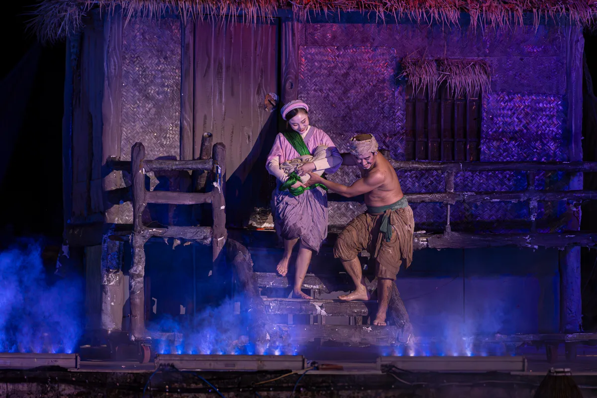 hoi an memories show act 1 life weavers and glowing light path on hoai river