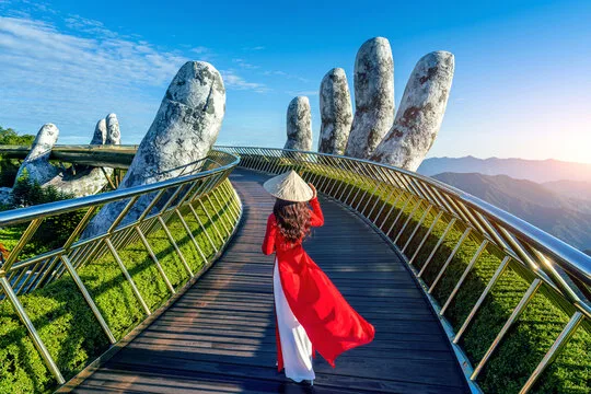 how to skip the line at Ba Na Hills visitor enjoying Sun World French Village